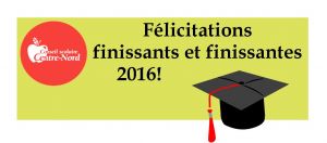 Bannire flicitations finissants